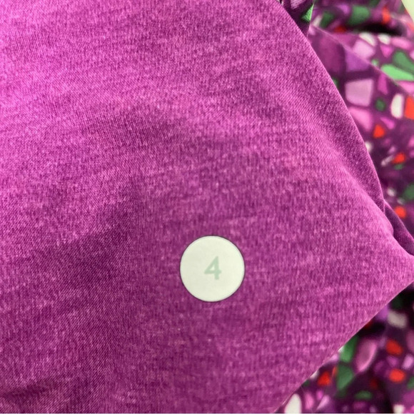 Lululemon Athletica Real Quick Jacket Women’s Reversible Violet Print Plum Sz 4 - Picture 9 of 13